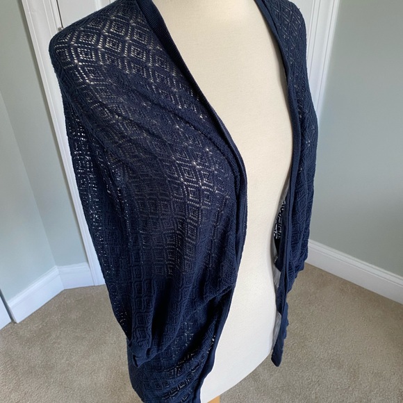 Modcloth Navy Lace Open Cardigan - Picture 3 of 5